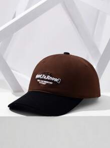 1 buc șapcă de baseball cu broderie cu litere colorate de epocă, șapcă cu coroană moale, reglabilă, snapback, versatilă pentru primăvară/vară