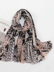 1pc Lightweight Summer Scarf With Star, Zebra Print, Geometric Pattern, Butterfly Prints - Multicolor - View 1