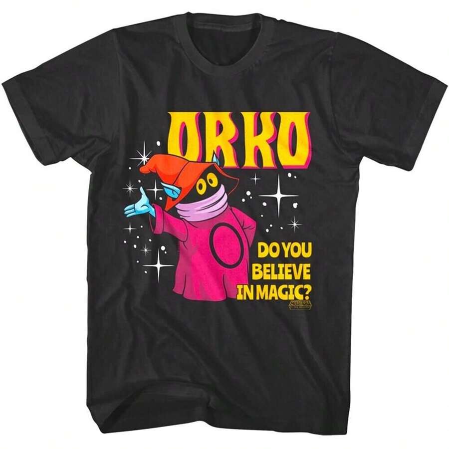 Orko Do You Believe In Magic Men's T Shirt Masters Of The Universe Wizard - màu đen - Xem 1