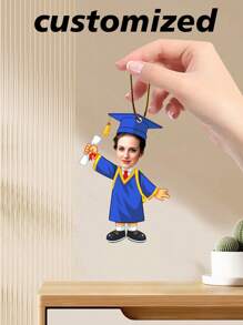 1PC Personalized Graduation Photo Custom Headshot Decoration Hanging, Acrylic Custom School Graduation Memorial Hanging, Boys And Girls Graduation Portrait Custom Decoration, Perfect Graduation Gift, The Perfect Graduation Gift For Students And Teachers