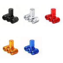 4pcs 6-Sided Aluminum Alloy Cold Forming Automotive Valve Caps & Stems, Durable Valve Protection And Fashionable Design, Easy Installation And Universal Fit - Multicolor - View 11