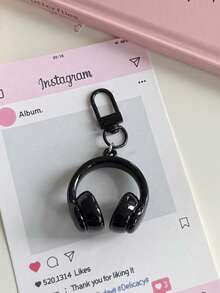 1pc Minimalist Cool Stereo Headphone Keychain, Creative Casual Style Backpack Pendant, Gift For Friends - Multicolor - View 7