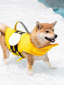 Summer Pet Swimming Costume, Bee Shaped Life Jacket, Dog Swimming Flotation Swimsuit - Multicolor - View 6