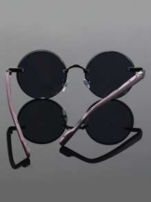 1 Stück vintage runder Brille im Punk-Stil mit Holztextur, hochwertige Modebrillen für Streetstyle