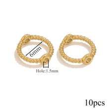 10pcs304 Stainless Steel Simple Double Holes Twist Ring Link Ring Beading Can Wear Beads Pendant DIY Bracelet Necklace Jewelry Making Supplies