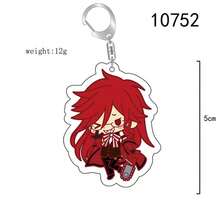 Original Acrylic Key Chain Ciel Phantomhive Sebastian Michaelis Cute Y2K Cartoon Pendant, Suitable For Shoulder Bags And Backpacks And Keys, The Perfect For Fans, Cosplay Party Decoration Pendants Car Pendants Creative Anime Derivatives, Japanese Comic Pendants, Senior Anime Fans Collections, Otaku Series S, Cheap Holiday S Car Accessories Bag Charm School Letter Halloween Accessories - Multicolor - View 15