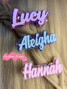 Custom Acrylic Hair Clip - Personalized Name Duckbill Barrette, DIY Letter Design, Perfect Back-To-School Gift For Best Friends