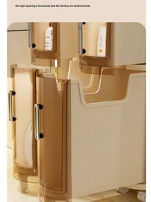 1pc Narrow Gap Storage Organizer Cabinet, Bathroom Dustproof Multi-Function Shelf For Women Storage Organizer Gift Wedding Travel Wedding Travel Essentials Holiday Essentials Summer For Women Storage Organizer Gift