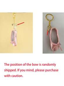 Handmade Ballet Dance Toe Shoes Jewelry Mini Shoes Satinkey Chain,Equipped With A Bow With Pearls,Can Be Used As Bag Accessories, Keychains, Phone Chains, Etc, With 6 Colors To ,Choose From, Fashionable Matching Items, Can Be Given To Friends Who Are Studying Ballet,Family, Colleagues, Relatives, Etc,Personalized Gifts For Family And Friends, Travel Accessories Car Accessories Bag Charm Backpack For School