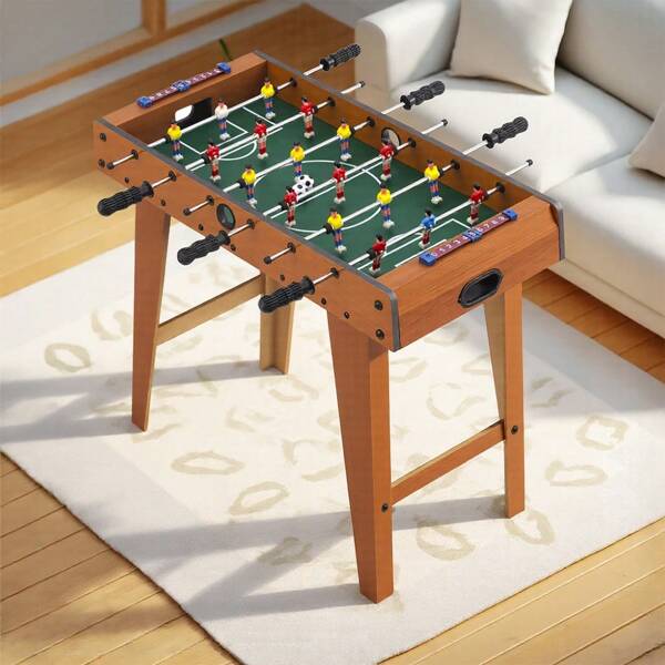 DARDVORLAG Tischfußball aus Holz, Tischfußballspiel für Kinder, Ideal für Familien und Spieleabende, inklusive 6 Spielerstäbe, 2 Tore, 2 Sets Punktezähler und 2 Bälle – Perfektes Geschenk für Jungen