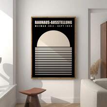 1pc /3PCSWall Arts Posters Optional Frame ModernMid Century Bauhaus Poster Geometric Wall Art Canvas Prints Living Room Bedroom Bright Colourful Artwork For Home Decor ,Wall Art With Frame