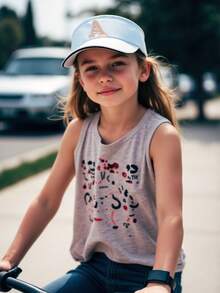 1 pieza Gorra de béisbol con bordado de letra para niños Letra A-Z Gorra de béisbol negra para niños y niñas Gorras visera de equipo deportivo Gorras con hebilla ajustable 8-16 años - Blanco - Ver 4