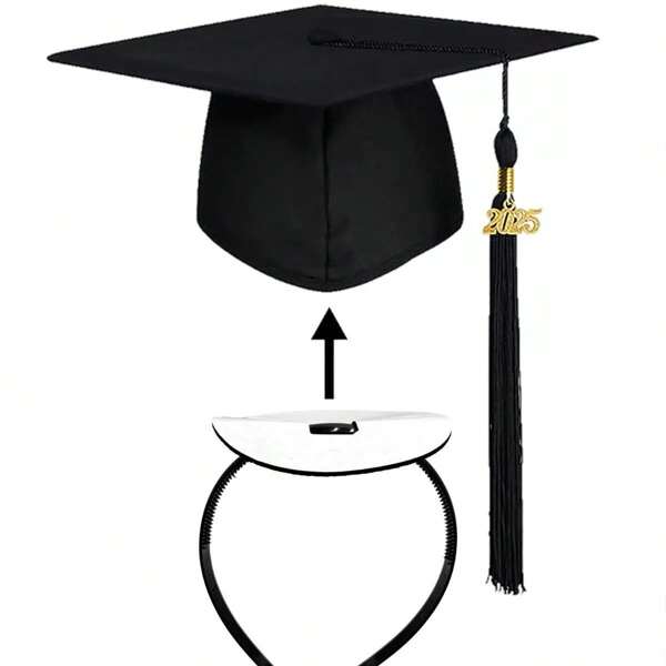 1pc Graduation Cap Headband Holder Inserted, For Holding Graduation Cap On Head, Fixing Cap And Hairstyle, 2025 Graduation Gift Accessories, Without Cap