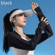 1pc New Ice-Sleeved Women's Sun Protection, Loose Summer UV Protection, Ice Silk Arm Sleeves, Driving Gloves, Hand Sleeves And Arm Guards - Multicolor - View 12