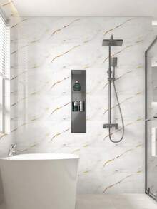 20 pezzi Adesivi per piastrelle da parete in marmo 3D, impermeabili e resistenti all'umidità, pannelli finti in alluminio-plastica autoadesivi, pannelli per pareti in marmo da incollare, carta da parati per decorazione della casa, adatti per soggiorni, cucine, soffitti, decorazione pareti del bagno