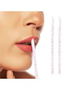 Bộ cọ môi dùng một lần 50/200/500 chiếc, bộ cọ trang điểm, cọ thoa son môi, dụng cụ trang điểm (Màu đen pha lê) - Nhiều màu - Xem 4