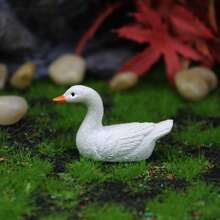 6pcs/Set Resin Duck Mom & Duckling Figurines For Mini Landscape Decoration