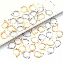 20pcs Allergy Resistant Earring Hooks Stainless Steel Lever Earring Round Hook Ear Wire With Open Loop For Earring Design Jewelry Making