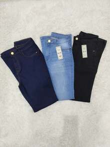 Kit 2 Women's High-Waisted Flare Jeans With Elastane In 3 Random Colors 2 Pieces - 彩色 - 查看 2