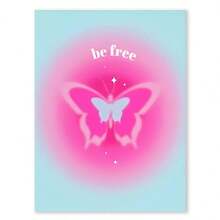 1 Stück Geschenk Moderne abstrakte Rosa Lila dänische Pastellfarben Herz Kirschblüten Schmetterling Poster, nordische Schlafzimmer Wandkunst Druckbild Raumdekoration mit optionalem Rahmen - Verschiedenfarbig - Übersicht 16