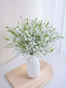 1PC/4PCS/8PCS Real Touch Small Short Branch Artificial Eucalyptus Leaves Starry Sky Wedding Bouquet Accessories Dining Table Bedroom Home Decoration