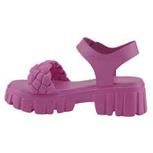 BELOVELY[High-2]Platform  Sandals For Women - Open Toe One Band Buckle Ankle Sandals Strap Block Heel Fashion Summer - Hồng - Xem 2