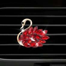 Bling Horse Eye Crystal Swan Alloy Pair Goose Car Air Outlet Ornaments Car Air Outlet Decorating Clips