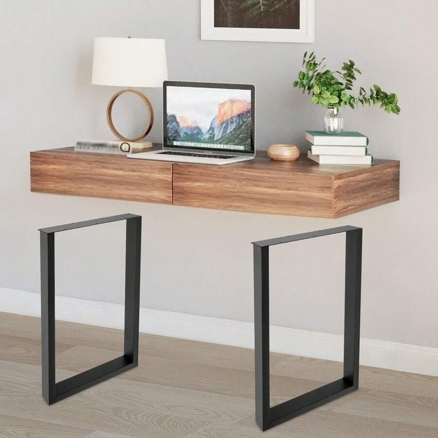 CNCEST Metal Table Legs, 2 Pieces Industrial Metal Table Legs Dining Table Legs Total Load Capacity About 200 Kg Metal Furniture Feet For Coffee Table, Dining Table, Desk (Gold/Black/White) - Nhiều màu - Xem 1