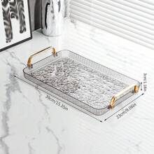 Tavă de ceai din plastic, stil nordic, suport dreptunghiular pentru fructe, depozitare pentru salon de înfrumusețare, decor hotelier de înaltă calitate