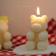 1 Creative Rose Bear Scented Candle, Romantic Home Decoration Perfume Decoration, High-End Birthday Gift Commemorating Halloween, Ghost, Autumn, Holiday, Holiday Christmas, Party