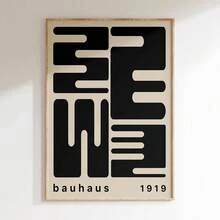 1pc /3PCSWall Arts Posters Optional Frame ModernMid Century Bauhaus Poster Geometric Wall Art Canvas Prints Living Room Bedroom Bright Colourful Artwork For Home Decor ,Wall Art With Frame