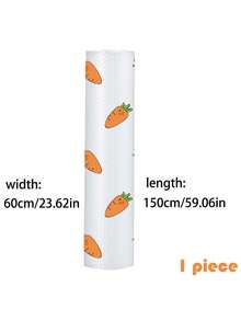 1 卷，防水防滑无油污易清洁塑料搁板衬垫，多用途橱柜抽屉垫衬垫，适用于厨房、冰箱、桌子 - 胡萝卜设计，宽度 30 厘米/11.81 英寸 - 可愛紅蘿蔔 - 查看 19