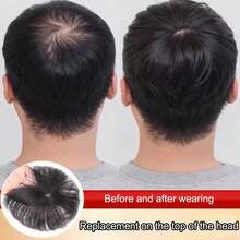 Synthetic Fake Fringe Bang Closure Hair Clip In Front Neat Bang Extensions Natural Invisible False Bangs Cover White Hair - Black - View 1