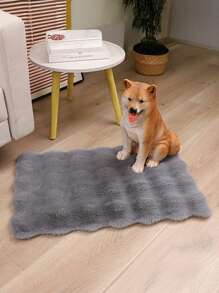 1 pieza Alfombra de peluche cuadrada de suave crema francesa, adecuada para gatos y perros, mini alfombra multifuncional para dormir y ocio, cómoda y fácil de cuidar, ¡un regalo ideal de suministros para mascotas! Cama de descanso para mascotas para invierno y todas las estaciones, 5 opciones de color