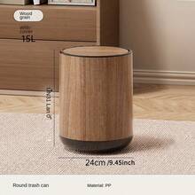 Luxury Dustbin With Lid, Large Capacity Garbage Can, Odor-Proof Design For Living Room And Bathroom - Black Base - View 12