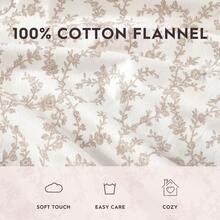 Home Queen Sheets Cotton Flannel Bedding Set Brushed For Extra Softness Comfort Victoria Queen - VictoriaBeige - View 6