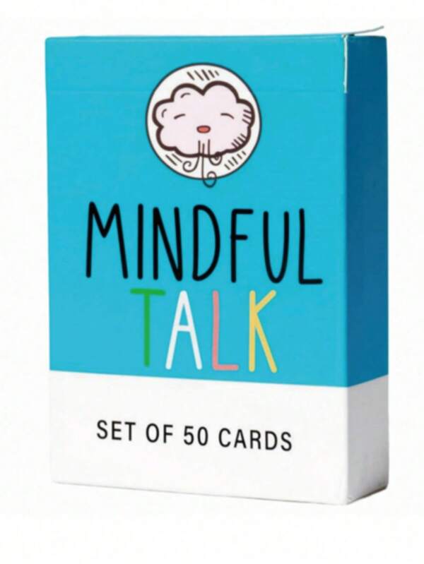 The School Of Mindfulness- Mindfulness Game For Kids: Mindful Talk Cards For Children And Parents- For Authentic And Meaningful Conversations - Great For Understanding Emotions, Enriching Communication Skills & Thought-Provoking Discussions