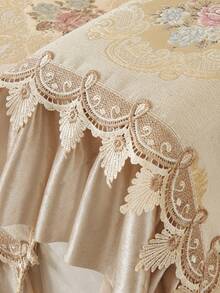 1pc European Style Four Seasons Universal High-End Velvet Non-Slip Cushion, Skirt Hem Design