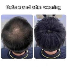 Synthetic Fake Fringe Bang Closure Hair Clip In Front Neat Bang Extensions Natural Invisible False Bangs Cover White Hair - Black - View 3