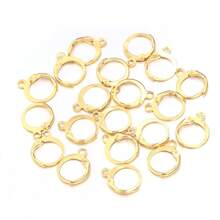 20pcs Allergy Resistant Earring Hooks Stainless Steel Lever Earring Round Hook Ear Wire With Open Loop For Earring Design Jewelry Making