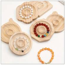 Schmuckherstellung Perlenplatte Holz Armband Halter Holzarmband Gestaltungsbrett Runde Perlenbrett Armband Perlenbestückung Schmuckorganisator Tabletts für DIY Schmuckherstellung Eitelkeitstablett rund, quadratisch, blumenförmig, katzenförmig, bärenförmig