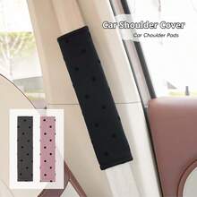 1pc/2pcs Car Shoulder Pad Cover With Polka Dot Bow, Soft Protective Sleeve For Car (The Bows On The Shoulder Pad Are Randomly Placed And The Quantity Is Not Fixed, Which Does Not Affect The Usage) - one-size - View 5
