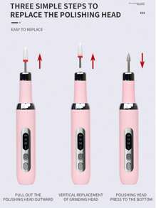 Máquina de taladro para uñas profesional inalámbrica, cortador eléctrico de manicura para reparación de uñas, diseñada para remover gel, para uso en salones y herramientas para uñas