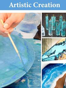 100g X 2pcs & 100g X 3pcs UV Resin Starter Kit, Hard Type Transparent Formula Friendly For Beginner, Upgraded Crystal Clear, For Jewelry Making, Resin UV Kit With Earrings, Pendants, DIY - UV Resin - View 5