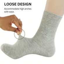 5 Pairs Of Diabetes Socks, Elastic Socks Without Binding Upper Super Wide Breathable Socks, Suitable For Both Men And Women - Multicolor - View 4