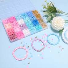 4000pcs Bohemian Style Polymer Clay Beads Set. Multi-Color Letter Detail Heishi Beads, Suitable For DIY Jewelry Making, Beading Projects, Birthday Gifts. - Multicolor - View 2