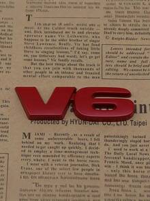 3D V6 V8 T 金属镀铬徽章贴纸，适用于 4Runner Tacoma Sequoia Limited - 带 V6 V8 标志的大排量车辆，用于汽车改装的金属侧面和后部贴纸，必备时尚外部汽车贴纸 - 彩色 - 查看 8