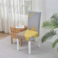 2 Stücke dehnbare bedruckte Stuhlbezüge, weich passende universelle Schreibtischbezüge, abnehmbare waschbare Anti-Staub Spandex Stuhlschutzbezüge