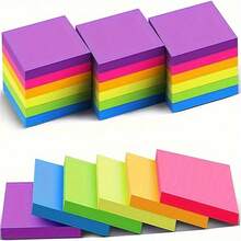 300 Self-Adhesive Sticky Note Set - Bright Neon Color, Suitable For School, Home, And Office Organizations - Multicolor - View 6