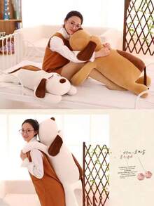 1 件可爱柔软毛绒抱抱狗枕头、装饰垫、睡眠伴侣，适合作为送给女朋友、青少年、生日、圣诞节、感恩节的礼物 - 彩色 - 查看 3